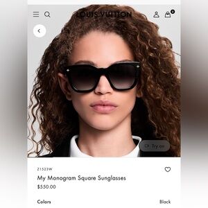 SOLD Louis Vuitton Black and Gold Sunglasses Z1523W